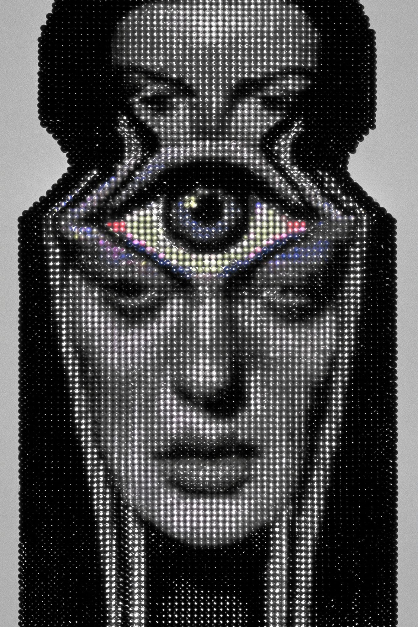 Egyptian Pharaoh Beaded Portrait Print. poster detail
