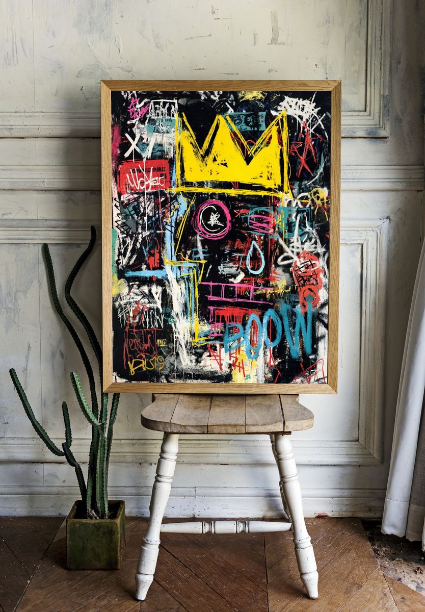 Graffiti Crown Abstract Poster. room preview