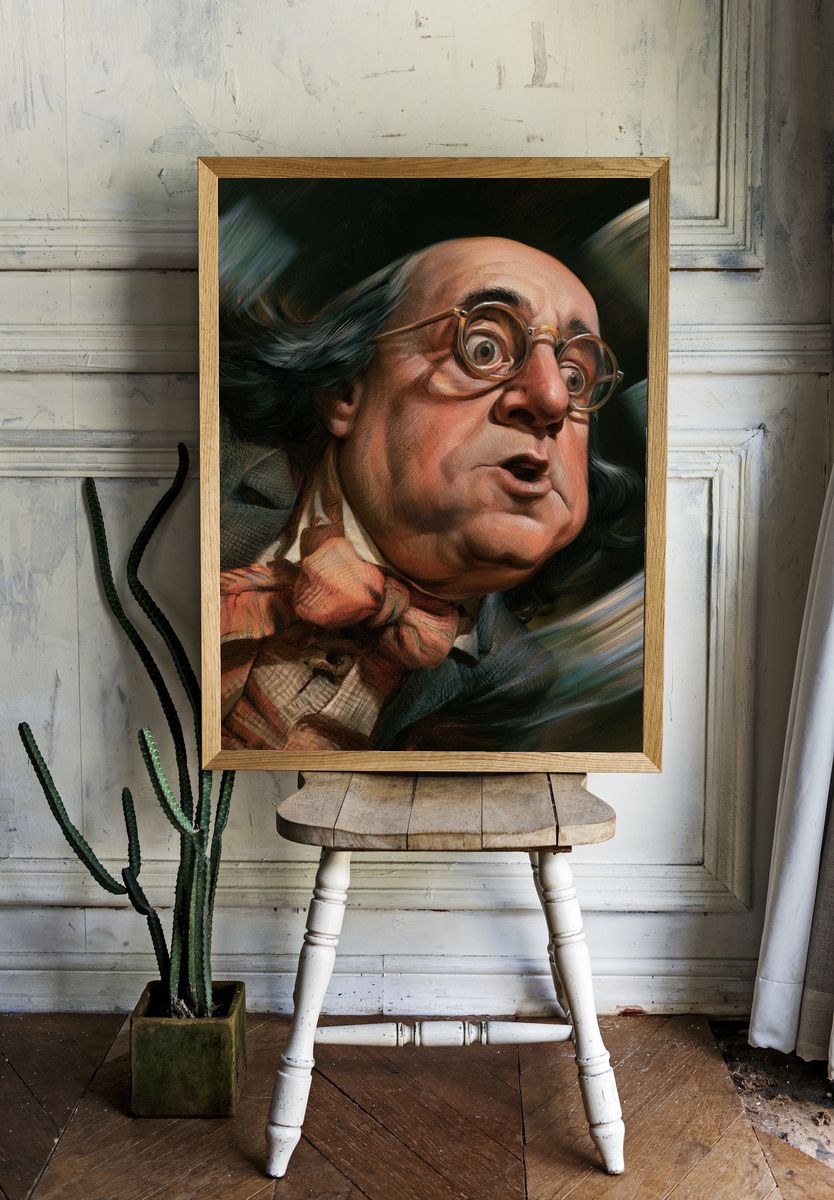 Whimsical Portrait Fine-Art Poster. — room view 1