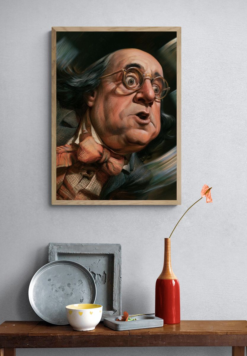 Whimsical Portrait Fine-Art Poster. — room view 3