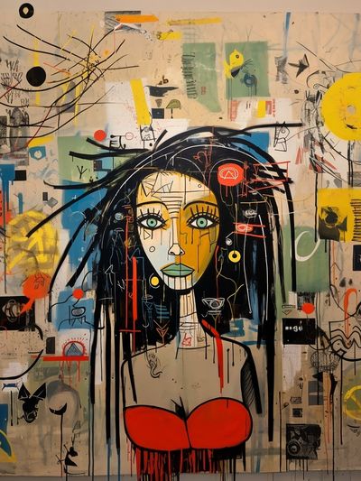 Graffiti Woman Portrait Poster. poster