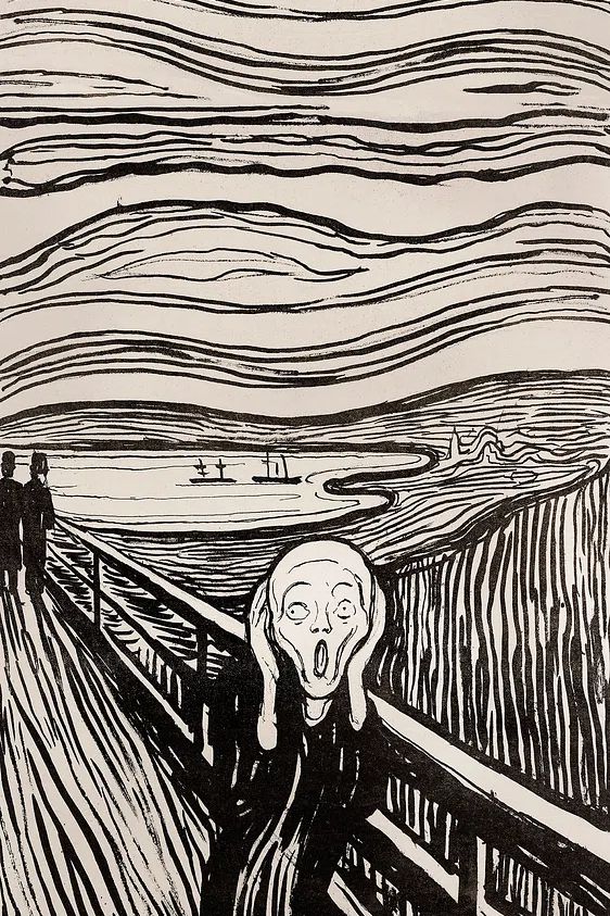 scream iPhone wallpaper, Edvard Munch. poster — fine-art art