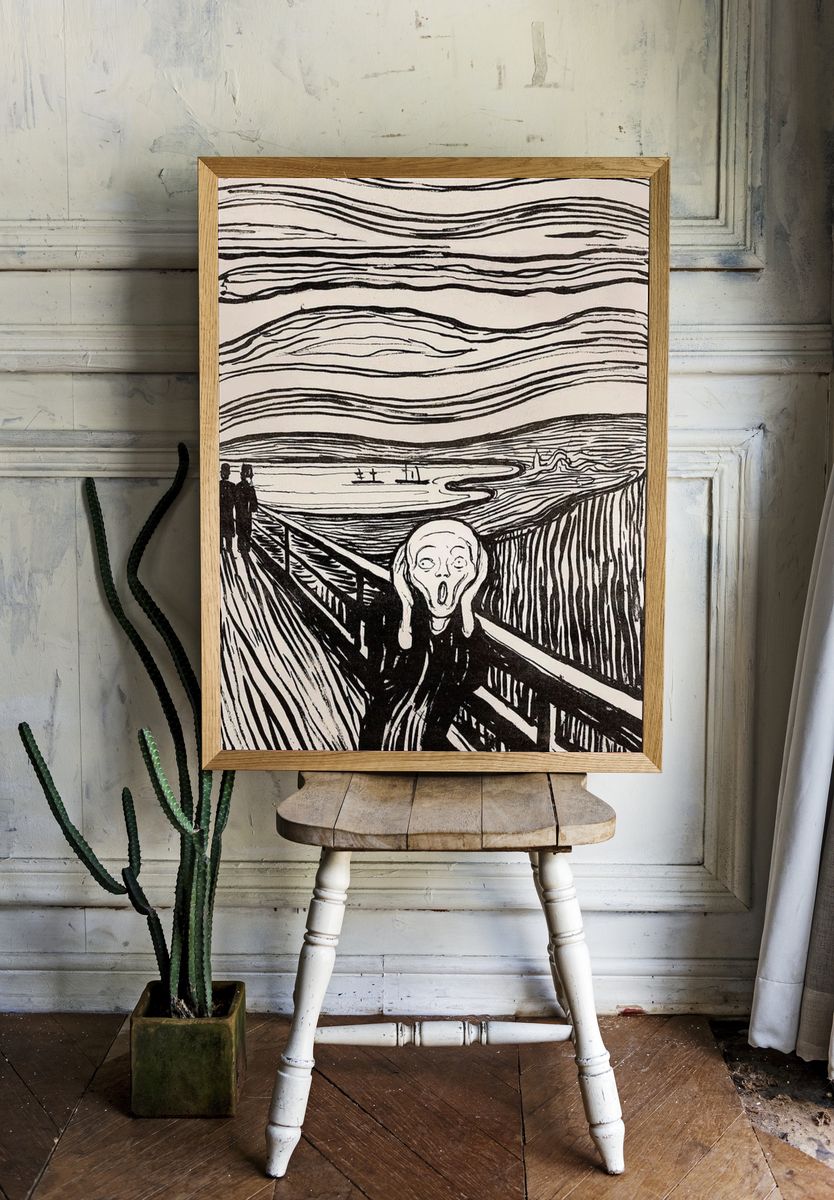 scream iPhone wallpaper, Edvard Munch room preview