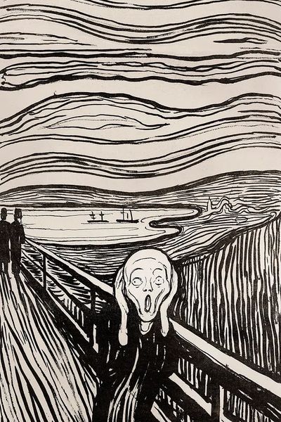 scream iPhone wallpaper, Edvard Munch. poster print