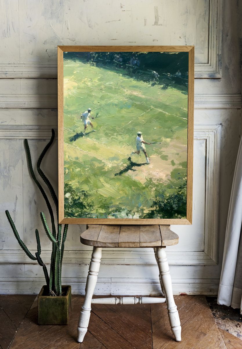 Tennis Court Impressionist Poster. — room view 1