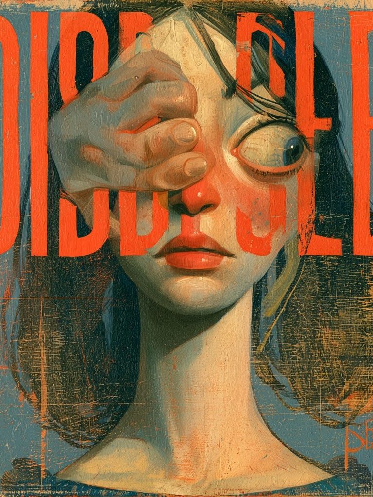 Surreal Dissonance Portrait Print. poster — fine-art art