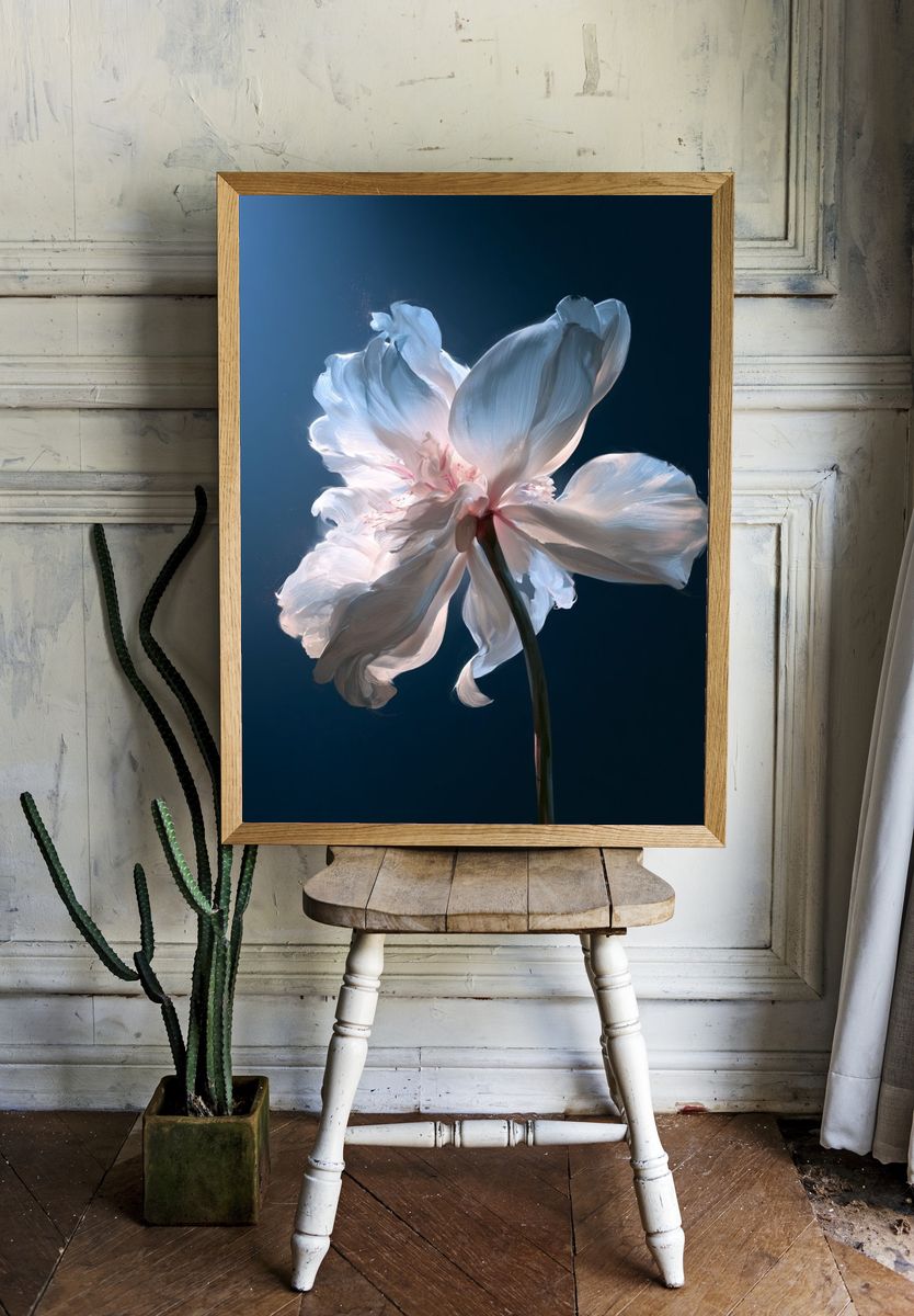 White Blossom Fine-Art Poster. — room view 1