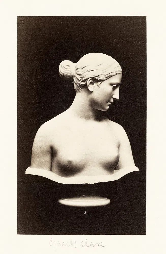 Naked woman sculpture, Bust Greek. poster — fine-art art