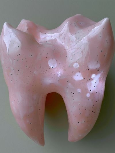 Pink Ceramic Tooth Poster.