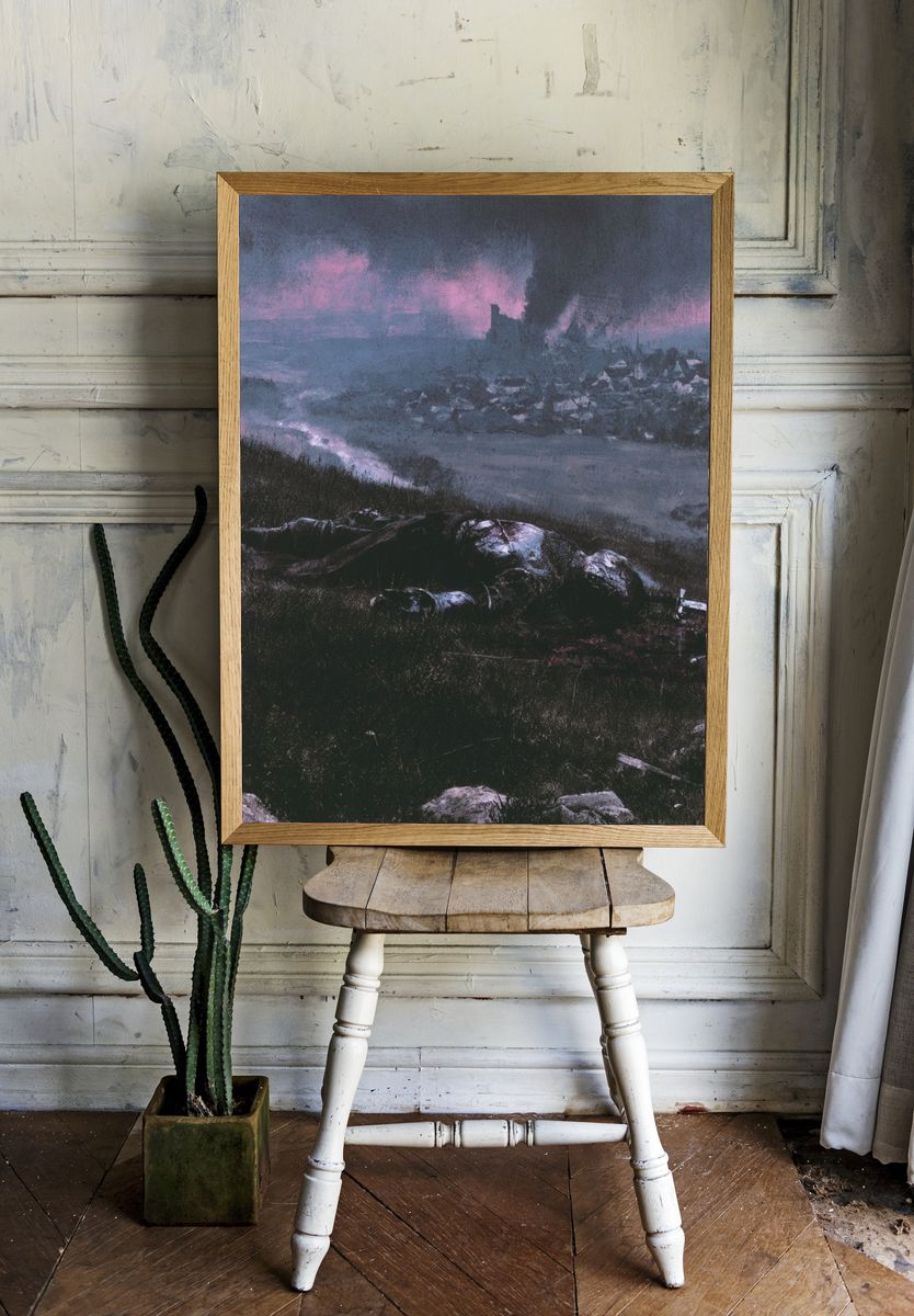 Dark Fantasy Battlefield Poster. — room view 1
