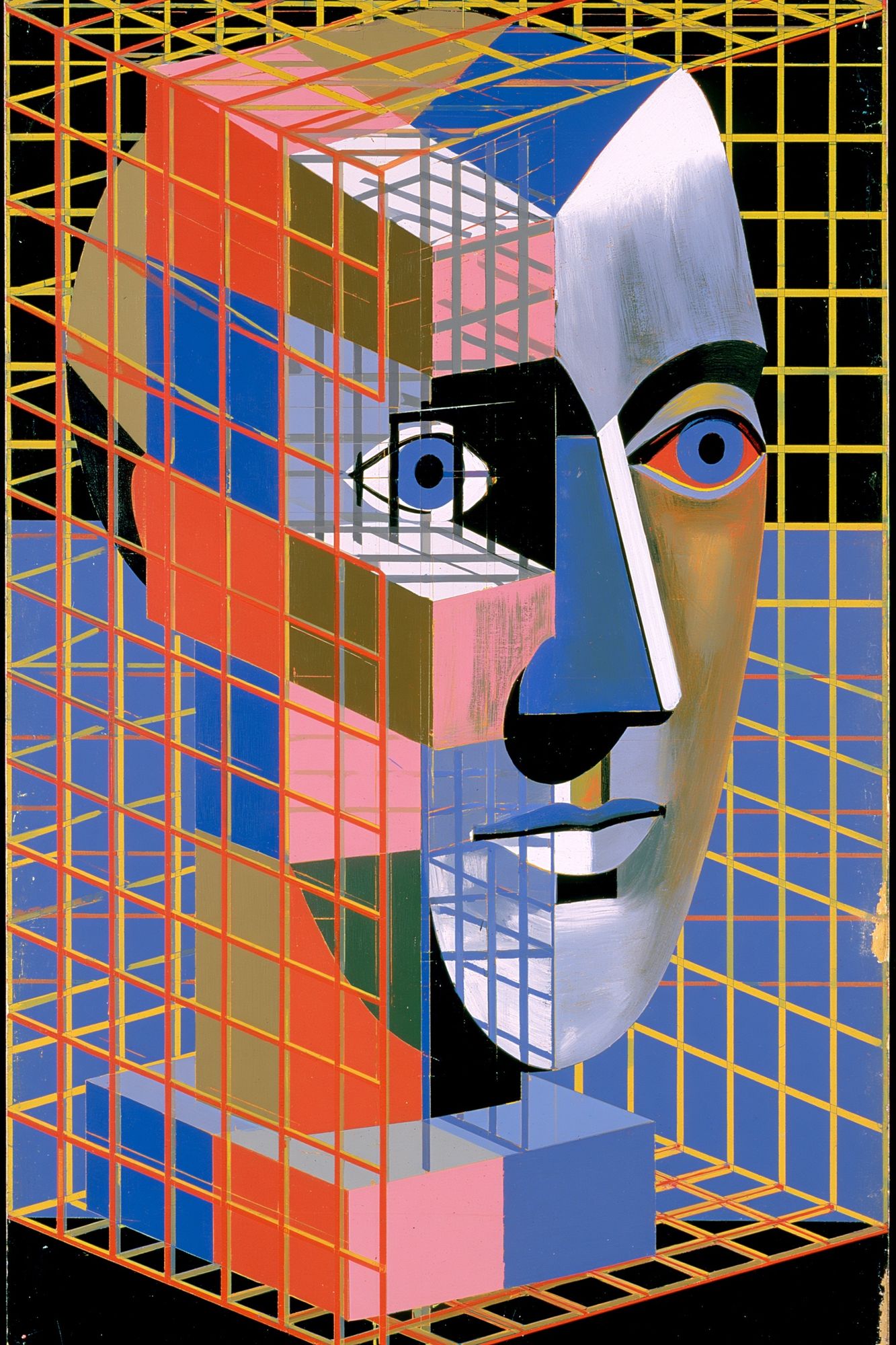 Cubist Face Geometry Poster. poster — fine-art art