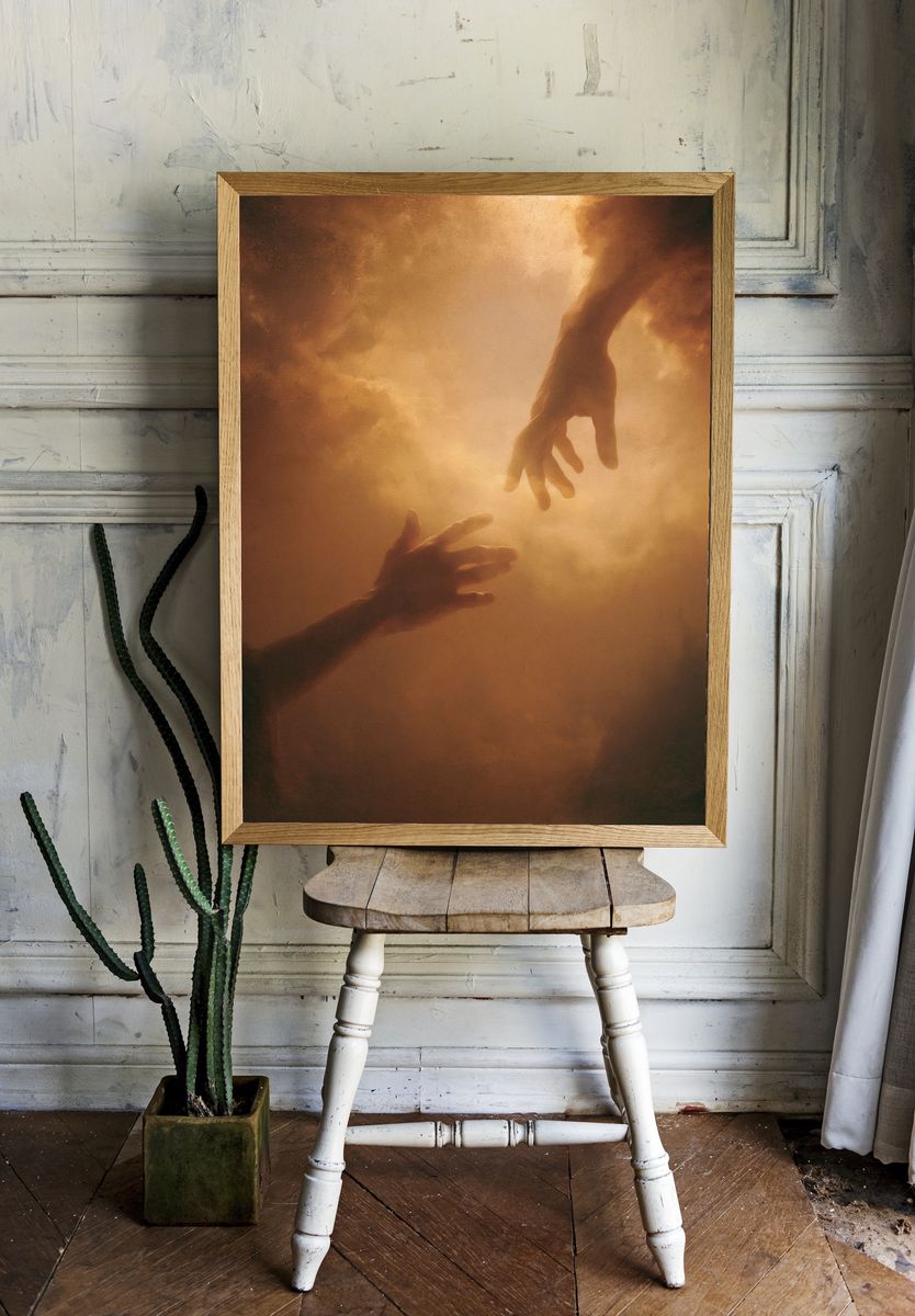 Ethereal Hands in Light Poster. — room view 1