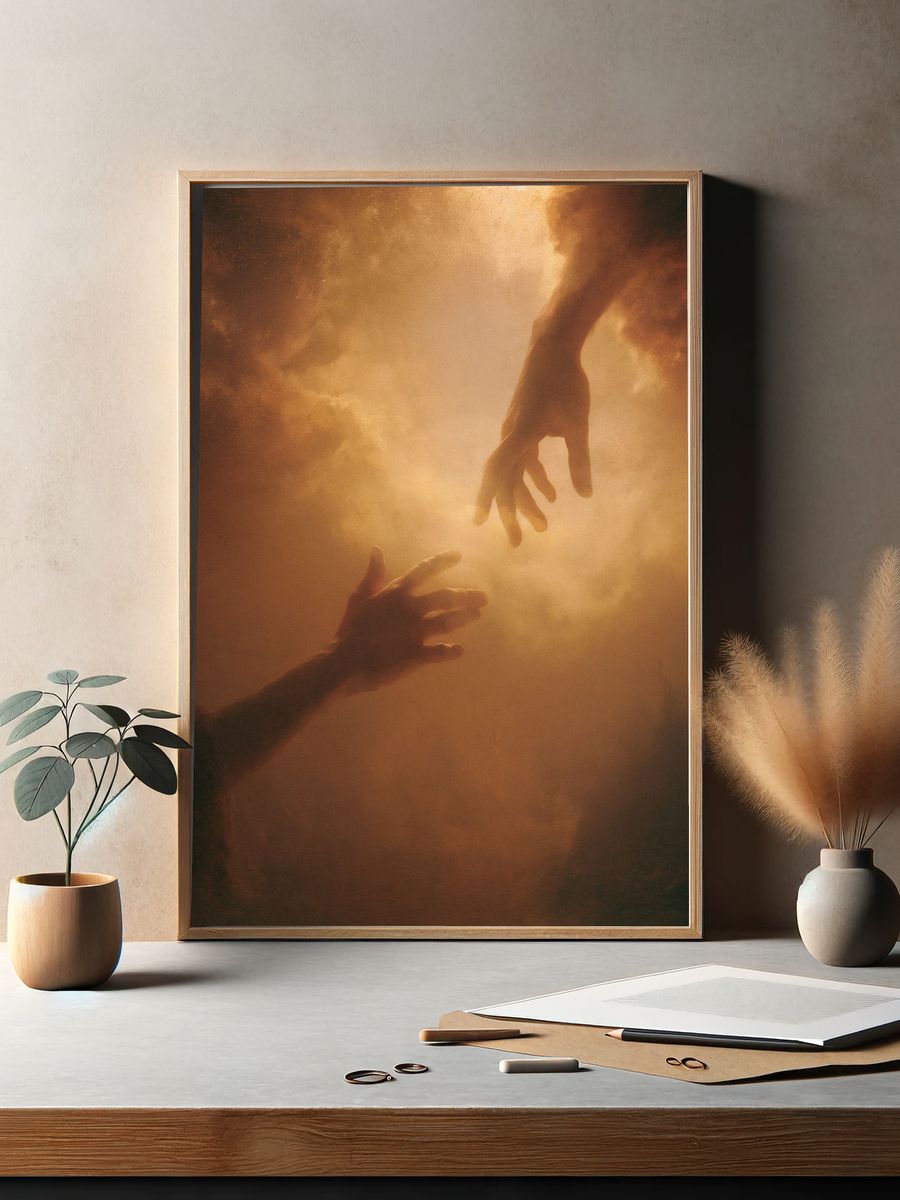 Ethereal Hands in Light Poster. — room view 2