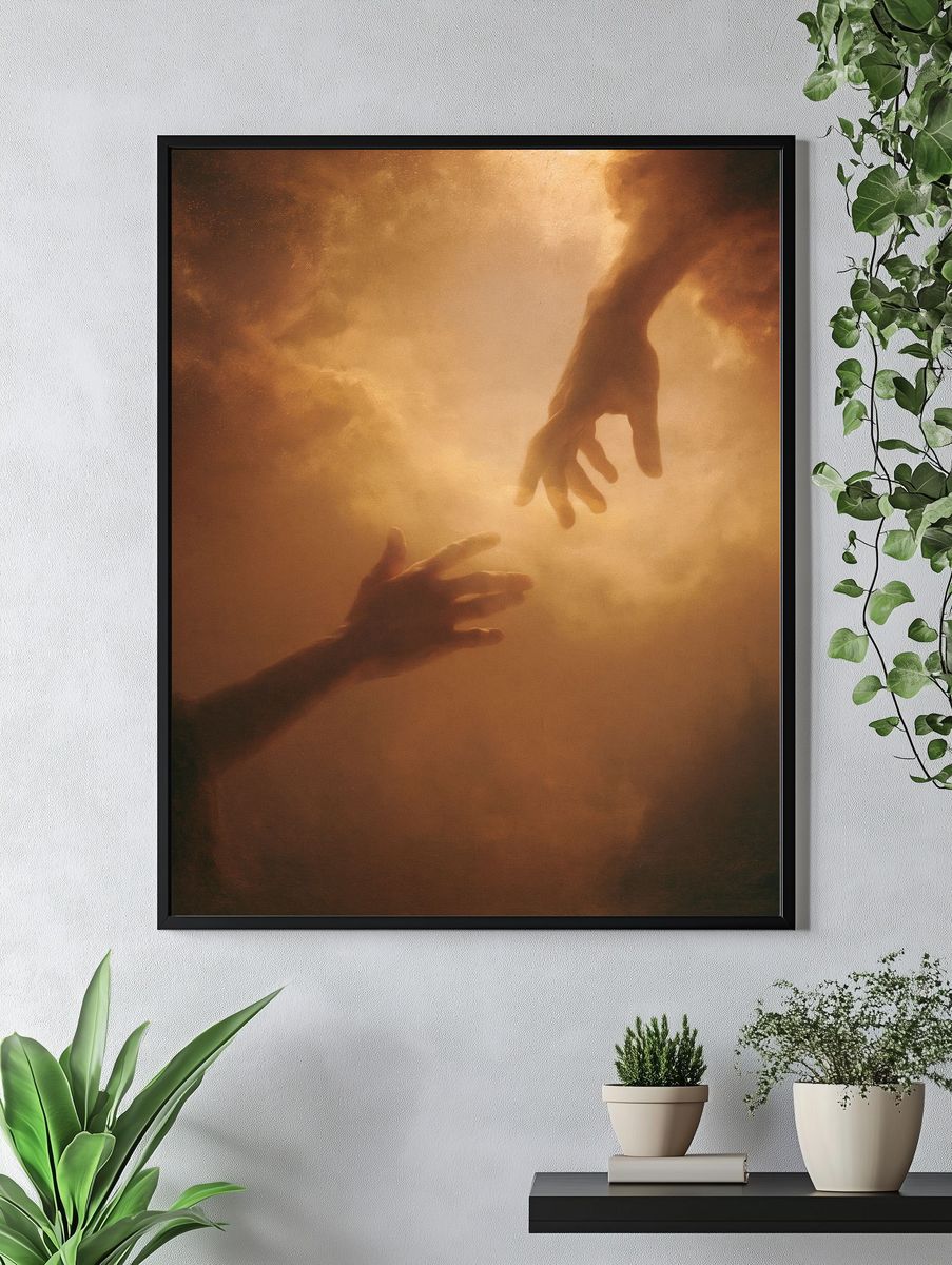 Ethereal Hands in Light Poster. — room view 4