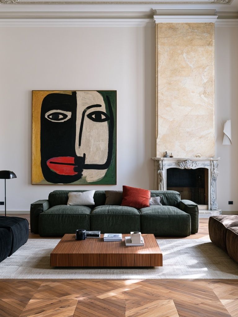 Abstract Face Contemporary Print. poster detail