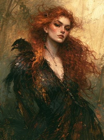Red-Haired Woman Fine-Art Poster. poster