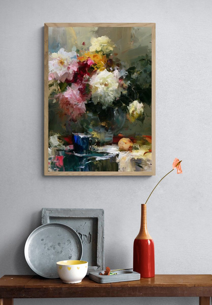 Floral Still Life — Fine-Art Print. — room view 3