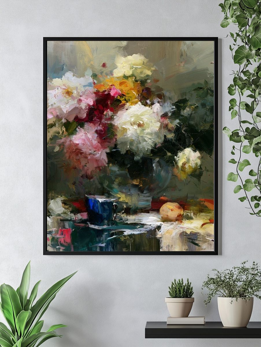 Floral Still Life — Fine-Art Print. — room view 4