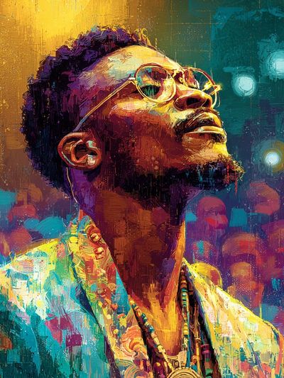 Colorful Jazz Portrait Poster.