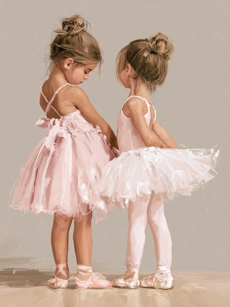 Ballerina Sisters Fine-Art Print. poster — fine-art art