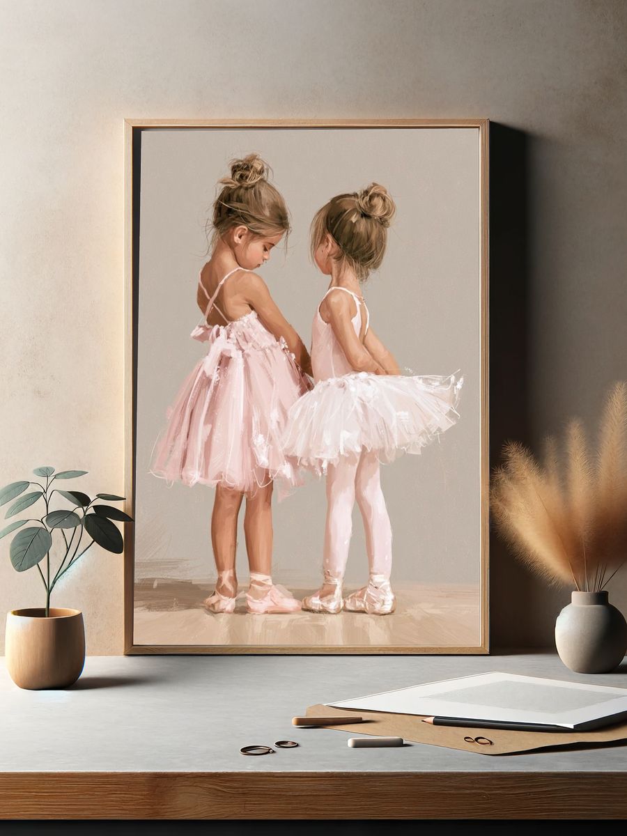Ballerina Sisters Fine-Art Print. — room view 2