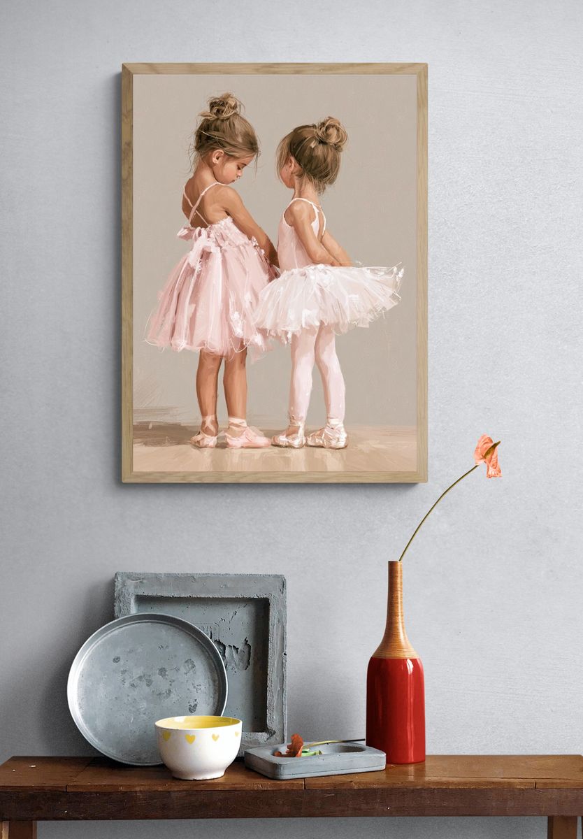 Ballerina Sisters Fine-Art Print. — room view 3