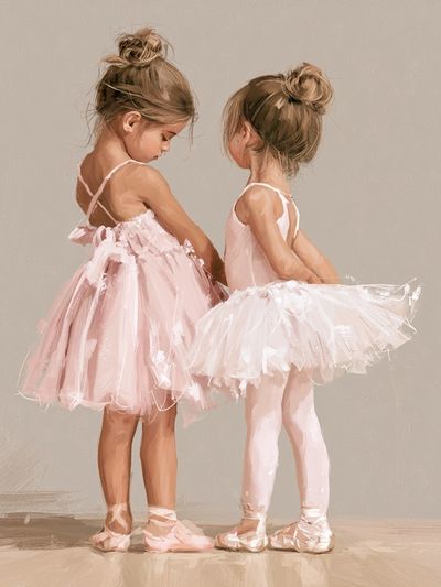 Ballerina Sisters Fine-Art Print. poster