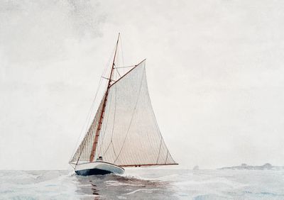 Sailing Gloucester (ca.1880) Winslow Homer. poster print