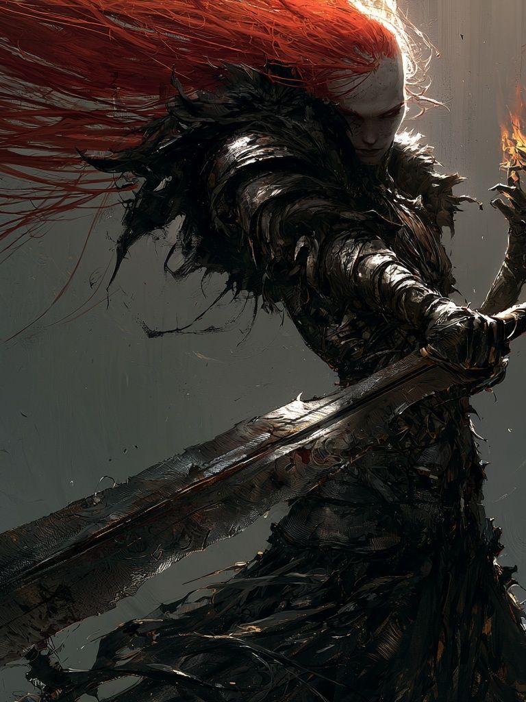 Crimson Warrior Fine-Art Print. poster detail