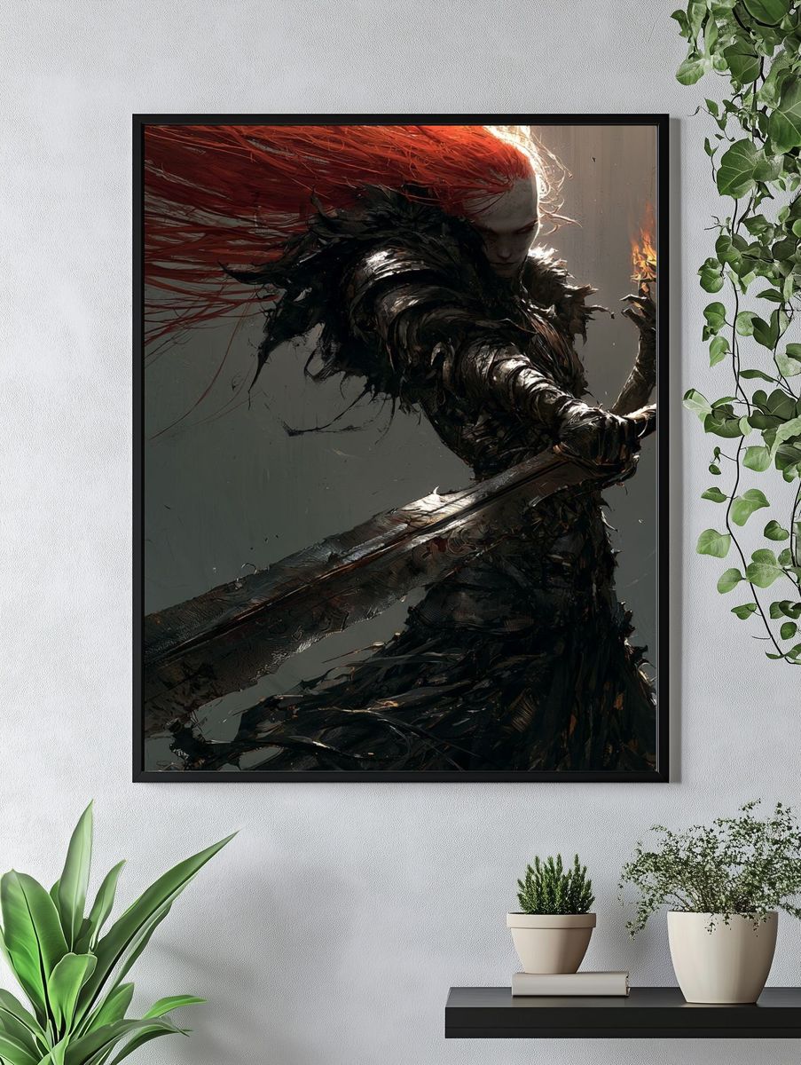 Crimson Warrior Fine-Art Print. — room view 4