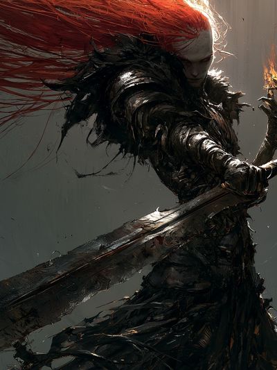 Crimson Warrior Fine-Art Print. poster
