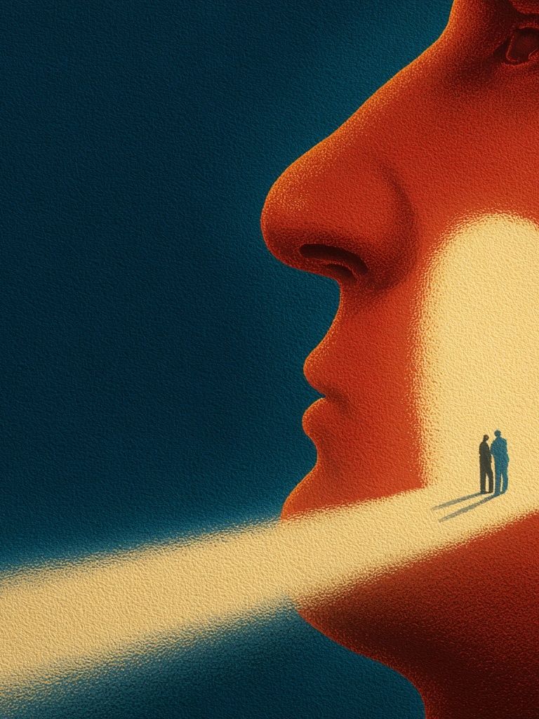 Surreal Face Portal Print. poster detail