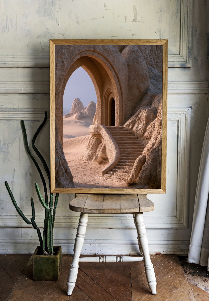 Desert Archway Fantasy Print. — room view 1