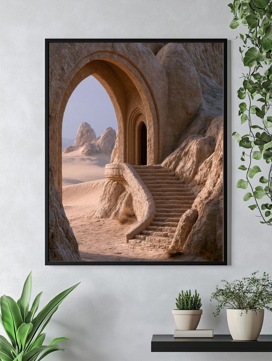 Desert Archway Fantasy Print. — room view 4
