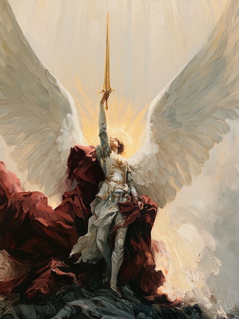 Winged Warrior Fantasy Print. poster — fine-art art