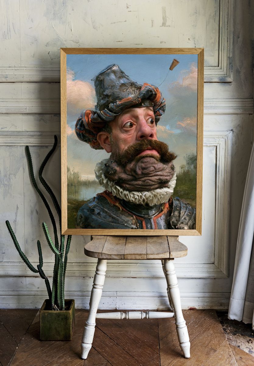 Mystic Guardian Statue Print. — room view 1
