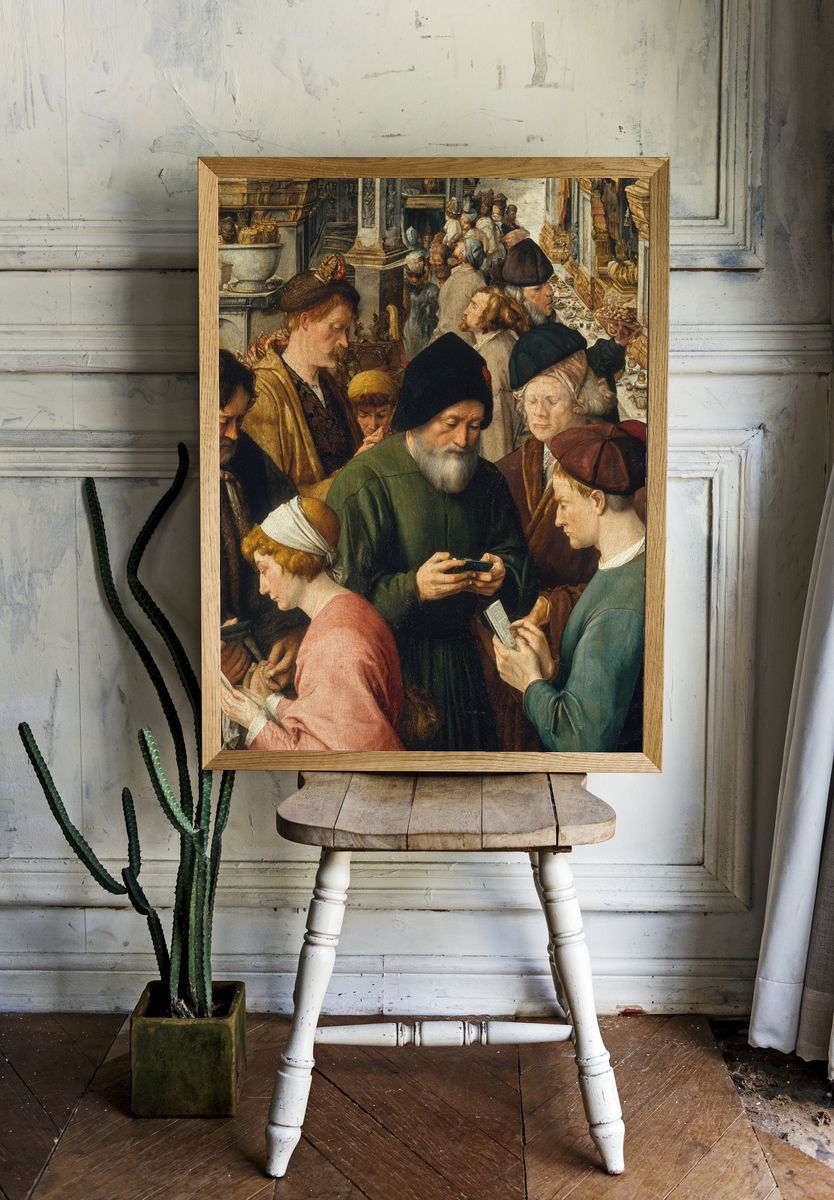 Market Scene Renaissance Print. — room view 1