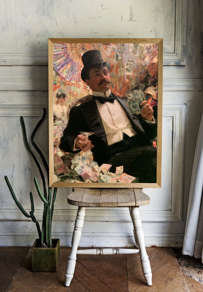 Cabaret Gentleman Fine-Art Poster. room preview