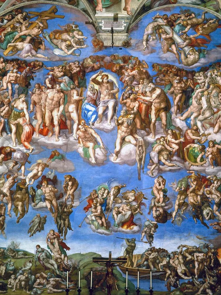 Michelangelo Buonarroti 's Last Judgment. poster detail