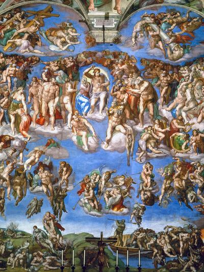 Michelangelo Buonarroti 's Last Judgment. poster