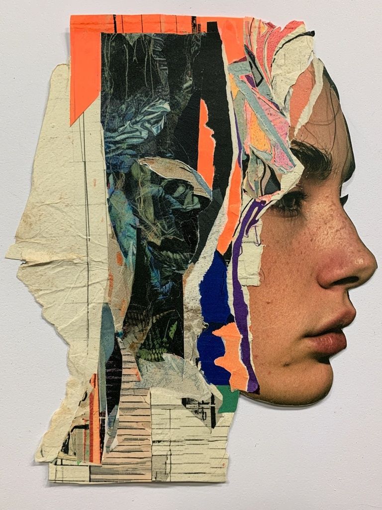 Collage Profile Portrait Print. poster detail
