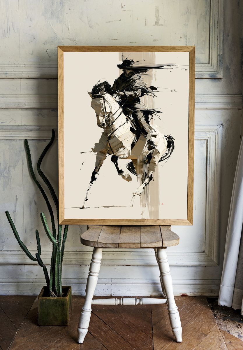 Galloping Horse Abstract Poster. room preview