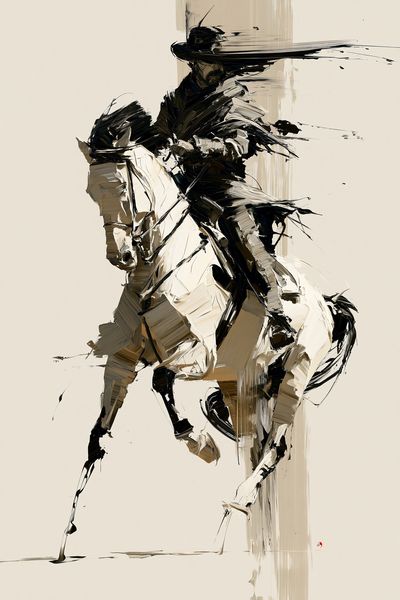 Galloping Horse Abstract Poster. poster print