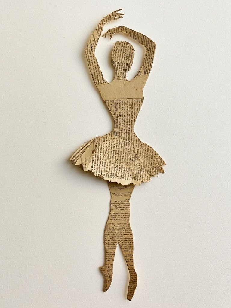 Paper Ballerina Collage Print. poster — fine-art art
