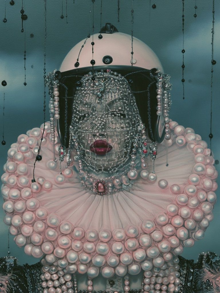 Pearl Portrait Surrealism Print. poster detail