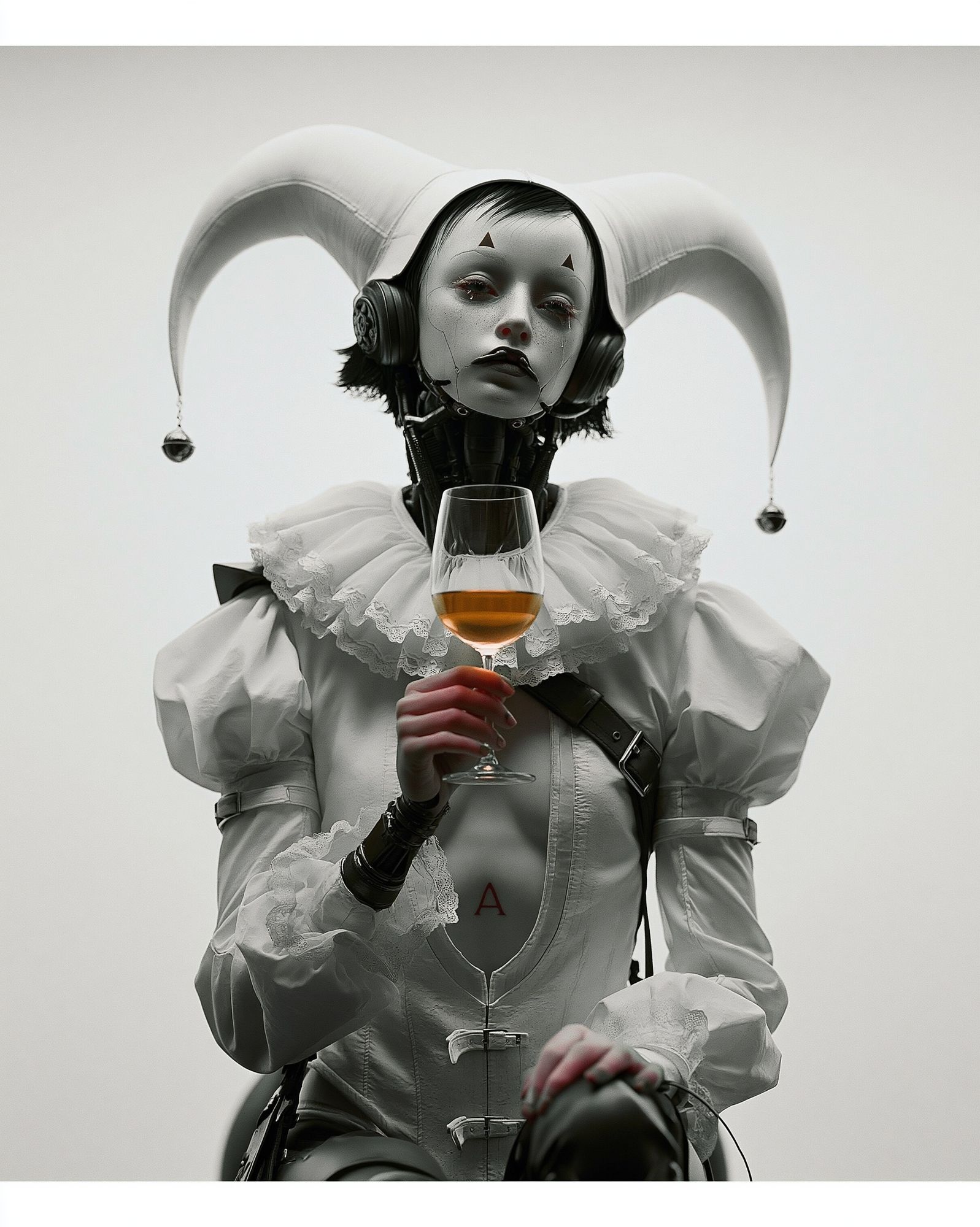 Surreal Jester Portrait Print. poster — fine-art art