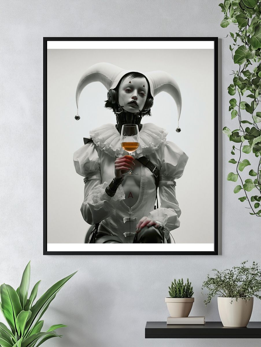 Surreal Jester Portrait Print. — room view 4