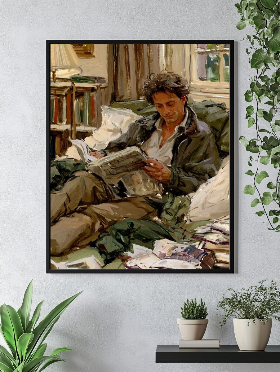 Reading Man in Armchair Poster. — room view 4