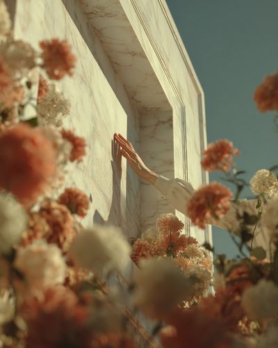 Floral Marble Hand Study Poster.