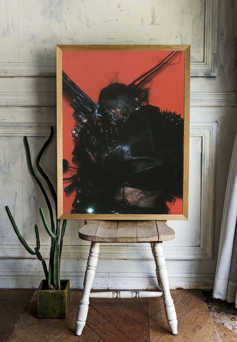 Red Maxx Portrait Print. room preview